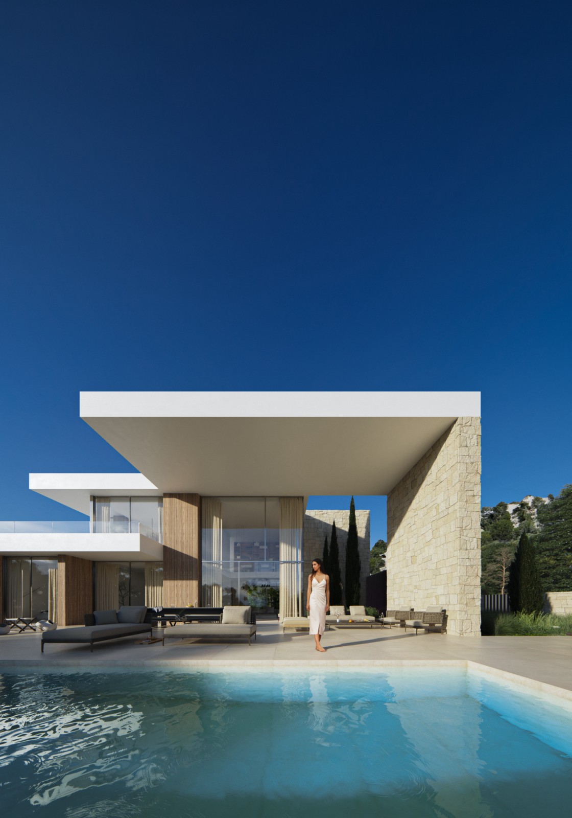 Luxe chalet met 4 slaapkamers en infinity zwembad in Benissa, La Fustera