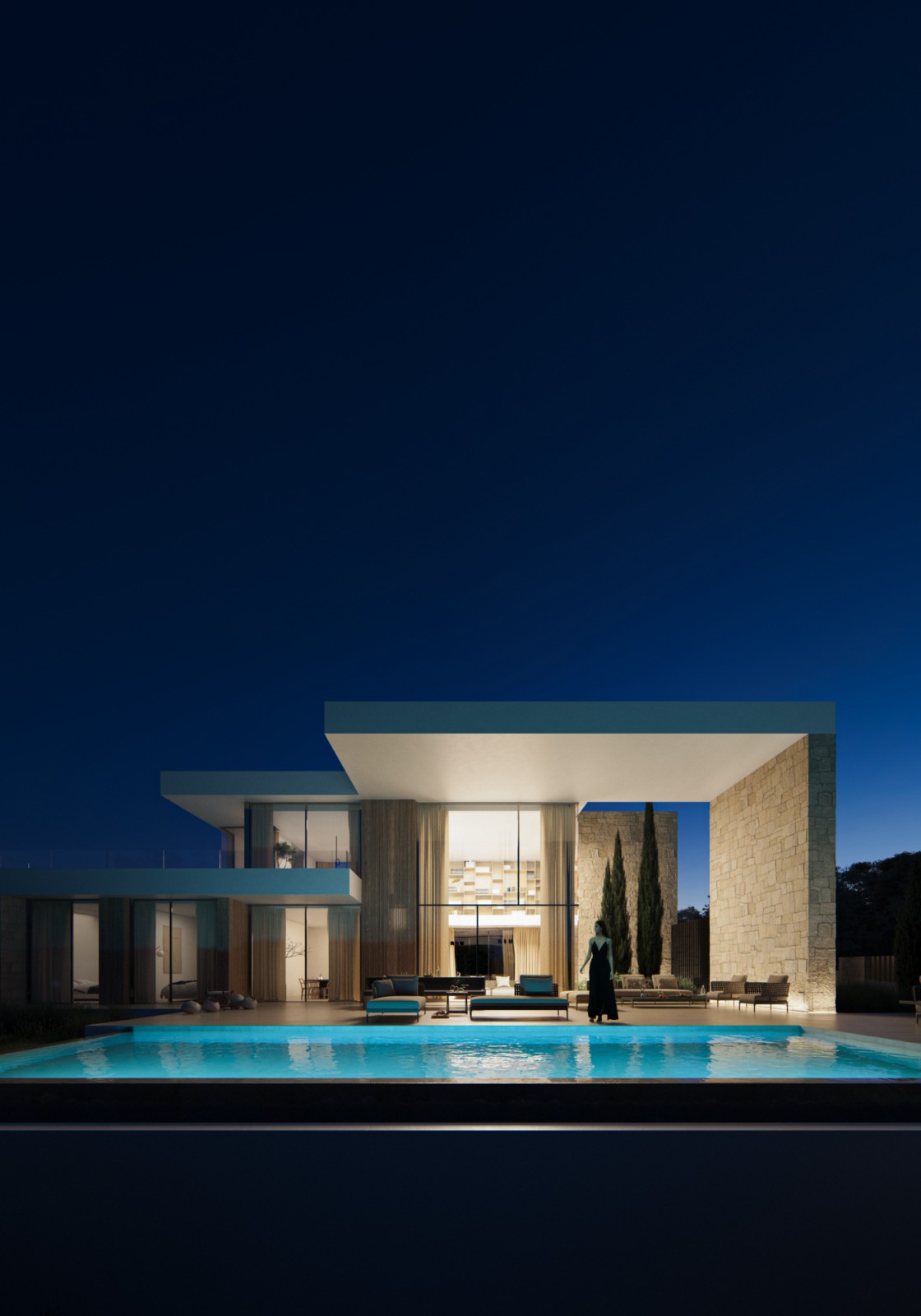 Luxe chalet met 4 slaapkamers en infinity zwembad in Benissa, La Fustera